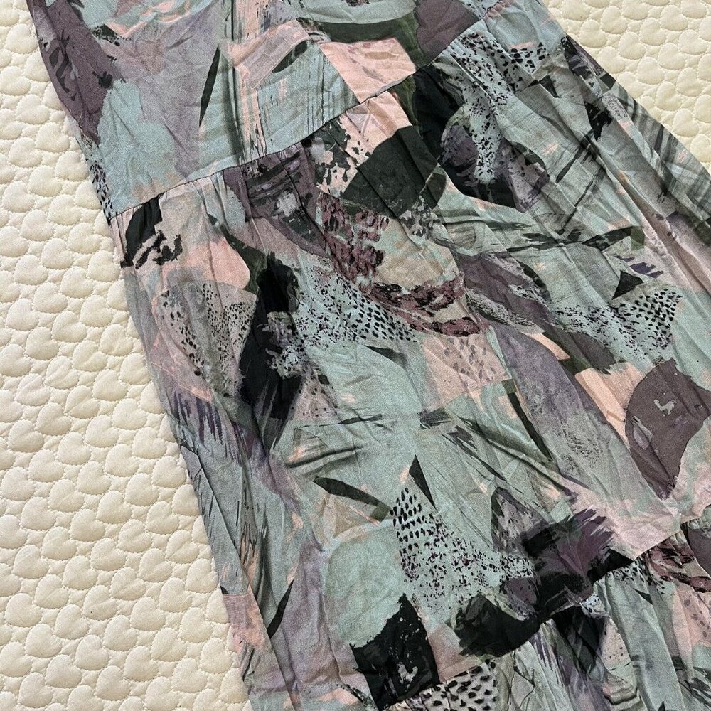 $653 NWOT Iro Mauge Tiered Cotton Floral Print Long Maxi Dress Size 40 - Picture 5 of 11